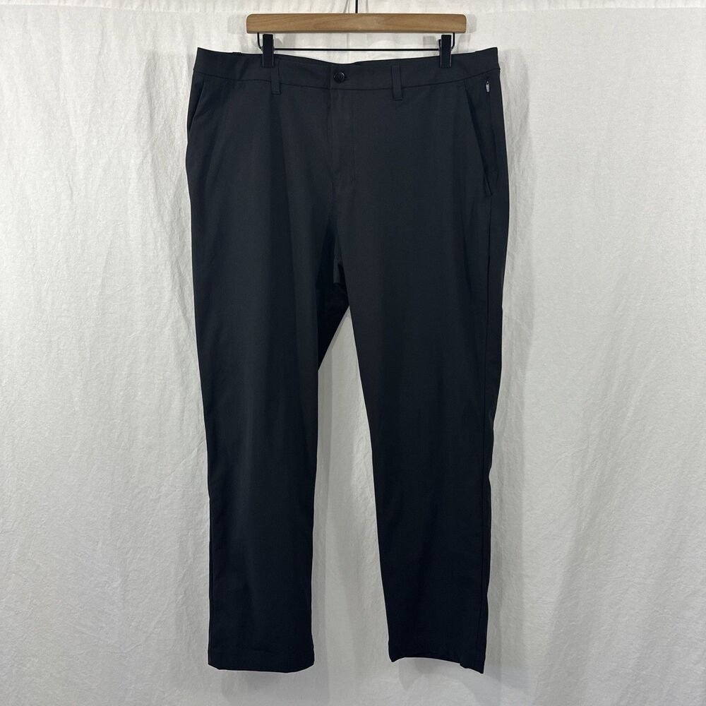 Lululemon ABC Classic Fit Trouser Warpstreme Black Pants Mens Sz 38 Performance